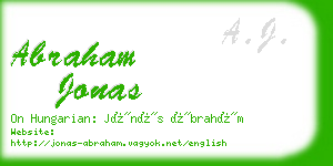 abraham jonas business card